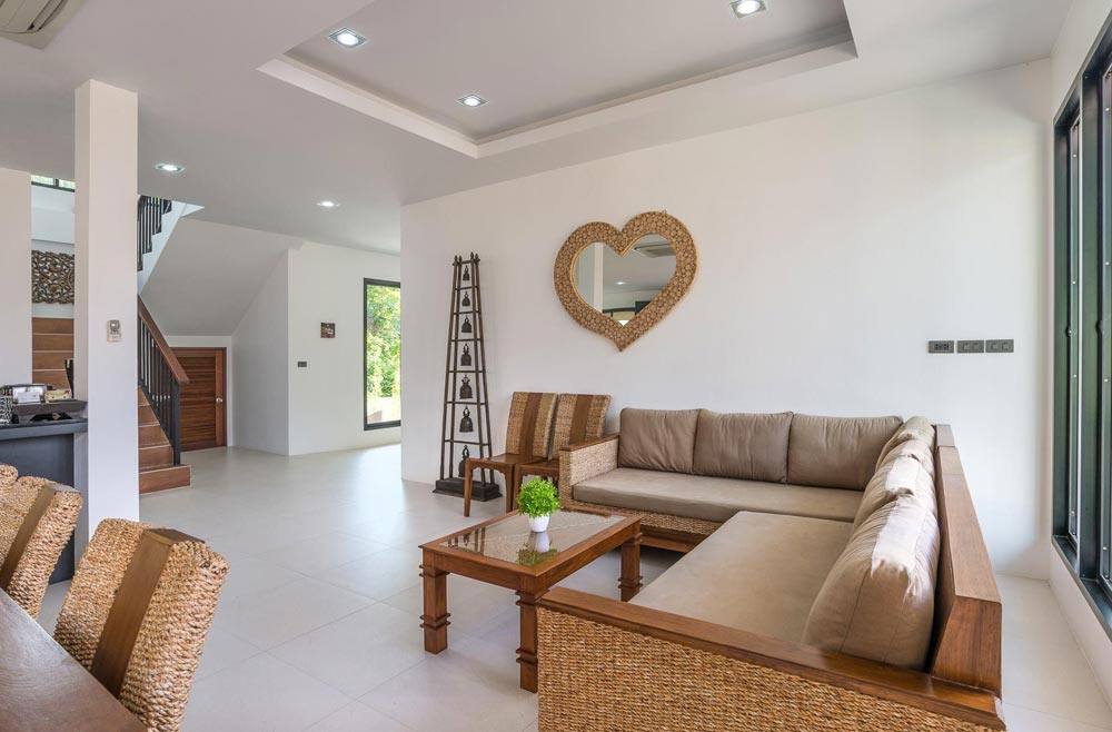 living room at Baan yen Jai Villa, Krabi